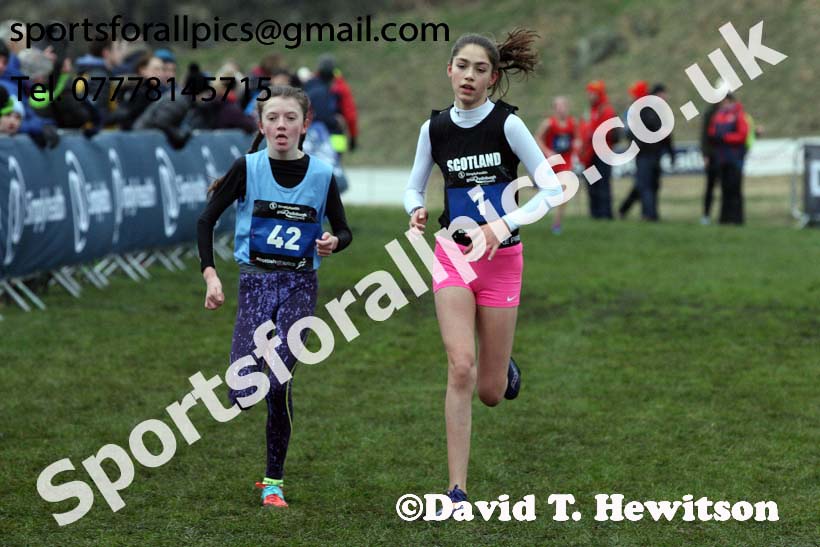 Inter District girls under-13s, 2018 Simplyhealth Great Edinburgh International XCountry. Photo: David T. Hewitson/Sports for All Pics